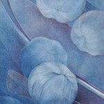 Im blauen Raum 70x50cm, , Farbstiftzeichnung