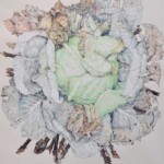 Pfahl im Fleisch 86x86cm, Farbstiftzeichnung